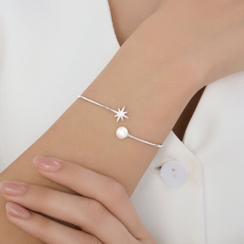 Браслет золотой пробы 585 с жемчугом (Арт.79-50014-3)