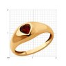 Кольцо золотое пробы 585 с родолитом (Арт.716374)