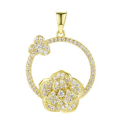 Кулон из серебра с фианитом (Арт.mp-p01030-x-l-w-x-w)