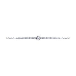 Браслет из серебра с фианитами (Арт.94051019)
