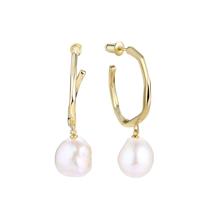 Серьги из серебра с жемчугом (Арт.pi-e00428-x-l-pn-x-x)