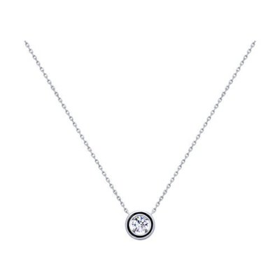 Колье из серебра с эмалью и фианитом «Сияние Минимализма» SOKOLOV (арт.94070140)