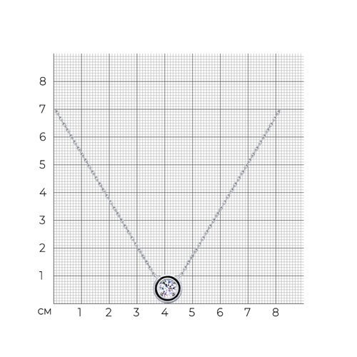 Колье из серебра с эмалью и фианитом (Арт.94070140)