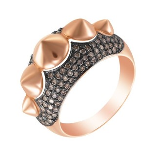 Кольцо из золота с коричневым бриллиантом «Pink Spikes» MyJewels (арт.AYZ4766)