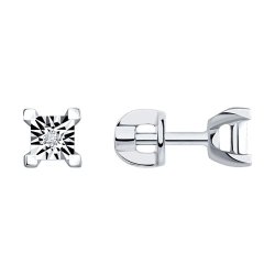 Серьги из белого золота с бриллиантами (Арт.1021546)
