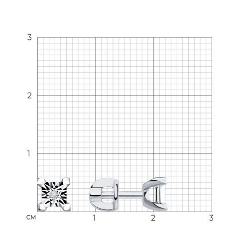 Серьги из белого золота с бриллиантами (Арт.1021546)