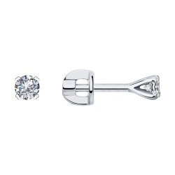 Серьги из белого золота с бриллиантами (Арт.1021786-3)
