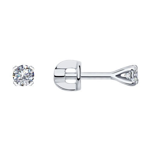 Серьги из белого золота с бриллиантами (Арт.1021786-3)