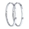 Серьги конго из серебра с алмазной гранью (Арт.94140074)