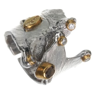 Кольцо серебряное с раухтопазом «Туманный Шик» Beavers (арт.BS_1103RT)