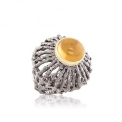 Серебряное кольцо BEAVERS с цитрином 1430ct_ox