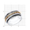Кольцо из золочёного серебра с фианитами (Арт.95010213)
