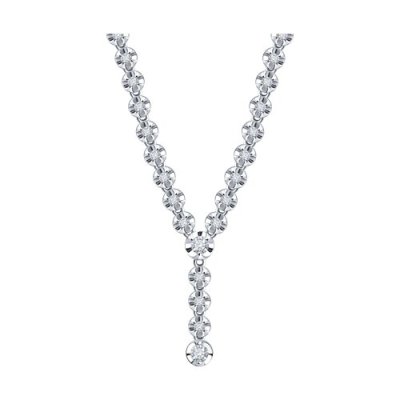 Колье из белого золота с бриллиантами (Арт.1070041)