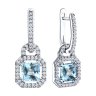 Серьги из серебра с топазами и фианитами (Арт.92022830)