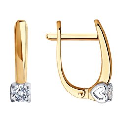 Серьги из золота с бриллиантами (Арт.1021829-66)