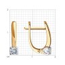 Серьги из золота с бриллиантами (Арт.1021829-66)