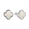 Серьги серебряные с жемчугом «Lucky Clover» Fresh Jewelry (арт.TC-E02153-X-W-PN-X-X)