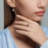 Серьги из золочёного серебра с фианитами (Арт.93-121-01987-1)