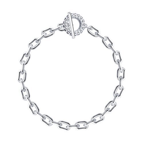 Браслет из серебра с фианитами (Арт.94051612)