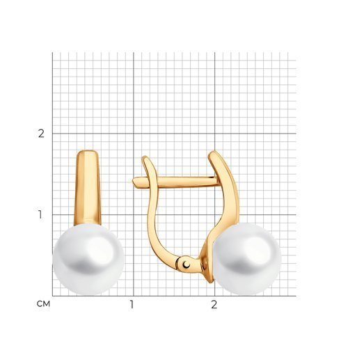 Серьги из серебра с жемчугом (Арт.93021185)