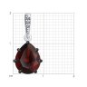 Подвеска из серебра с гранатом и фианитами (Арт.94-330-02059-2)