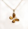 Цепь с бриллиантами и тигровым глазом «Парящая бабочка» My Jewels (арт.K678)