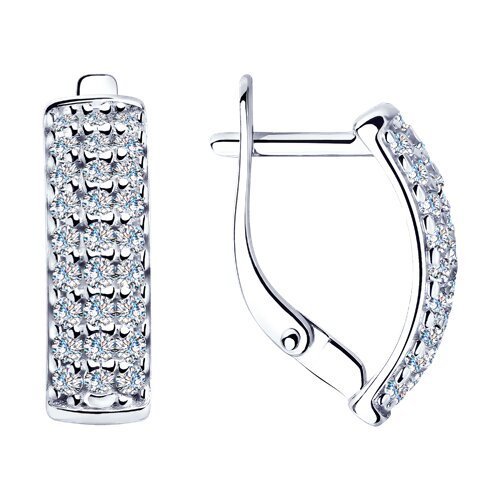 Серьги из серебра с фианитами (Арт.94-120-01644-1)