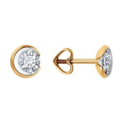 Серьги из золота с фианитами (Арт.51-122-02273-1)