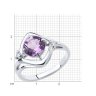 Кольцо из серебра с аметистом и фианитами (Арт.94-310-00603-2)