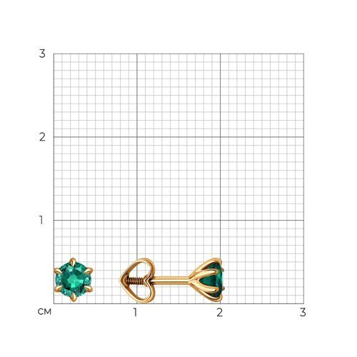 Серьги из золота с изумрудами (Арт.51-222-02413-1)