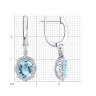 Серьги из белого золота с бриллиантами и аквамарином (Арт.6024454-3) Серьги из белого золота с бриллиантами и аквамарином (Арт.6024454-3)