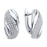 Серьги из белого золота с фианитами (Арт.52-120-00233-1)