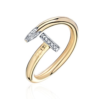 Кольцо с бриллиантами «Stylish Look» из красного золота Estet (арт.01К6114331-17)