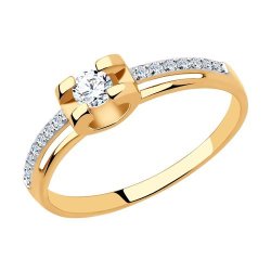 Кольцо из золота с фианитами (Арт.018500)