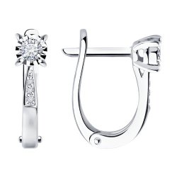 Серьги из белого золота с бриллиантами (Арт.52-220-01673-1)
