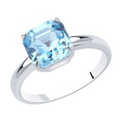 Кольцо из серебра с кристаллом (Арт.94013124)