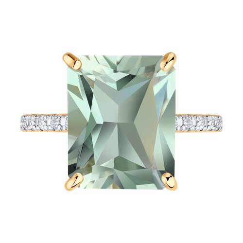 Кольцо золотое пробы 585 с празиолитом (Арт.71-00362)