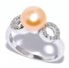 Кольцо серебряное с жемчугом и фианитами «Крылья Pearl Grace» Myjewels (арт.0928)