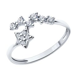 Кольцо из серебра с фианитами (Арт.94013835)
