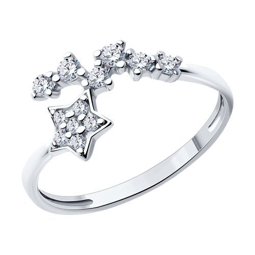 Кольцо из серебра с фианитами (Арт.94013835)