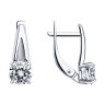 Серьги из серебра с фианитами (Арт.94023417)