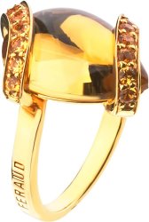 Кольцо из золота с сапфиром и цитрином Русские Самоцветы (Арт.sa013jsc_52)