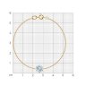 Браслет золотой пробы 585 с топазом (Арт.750642)