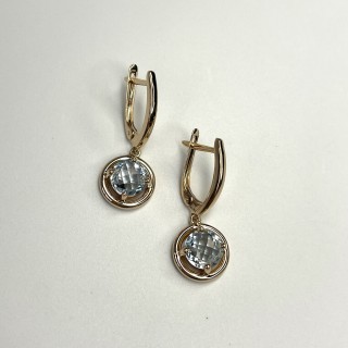 Серьги золотые с топазом «New Colour Shine» Estet (арт.01С3115325-1)