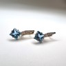 Серьги золотые с топазом и фианитами «Swiss Sparkle» Estet (арт.01С3115460Р-2)