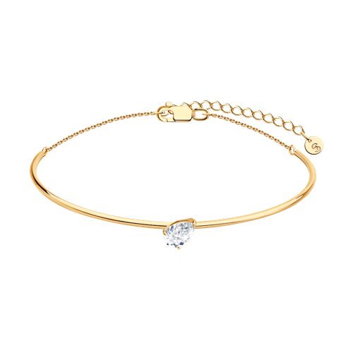 Браслет из золота с бриллиантом выращенным (Арт.9059004-5)