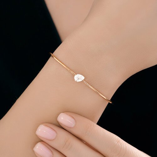 Браслет из золота с бриллиантом выращенным (Арт.9059004-5)