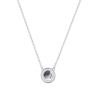 Ожерелье серебряное с фианитами «I Love You Heart» Fresh Jewelry (арт.CZ-N03364-X-W-X-X-W)