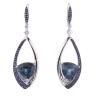 Серьги белое золото с сапфирами и топазами «Лондонская лазурь» MyJewels (арт.AASE3383)