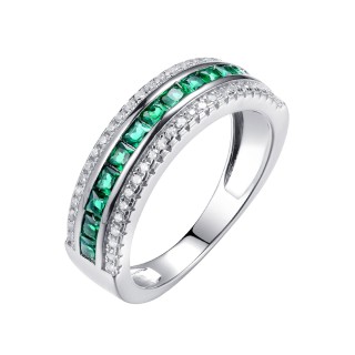Кольцо серебряное с фианитами «Spark Line Fresh» Fresh Jewelry (арт.SL-R1479-5-X-W-NCE-X-W)